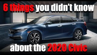 6 things you didnt know about the 2020 Honda Civic [upl. by Animar]