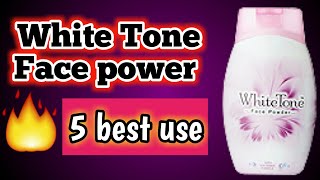 White tone face powder review  5 ways to use white tone face powder  How to use face powder [upl. by Hilbert611]