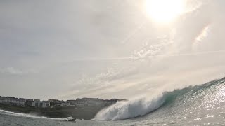 SURFING the SPRING SUPER SWELL sunshine  perfect waves Newquay Cornwall [upl. by Nyre]