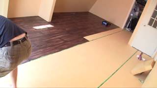 Time Lapse painting quotFaux wood floorsquot [upl. by Hoem]