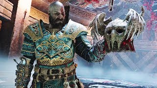 God of War PS4  Valkyrie Geirdriful Boss Fight  Hardest Difficulty [upl. by Asinet]