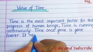 Essay on quotValue of Timequot  Essay writing in English  essayEnglish handwriting  writingEng Teach [upl. by Lachman154]