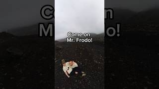 Reenacting Sam carrying Frodo to Mt Doom at the base of Mt Ngauruhoe [upl. by Annad]