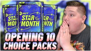 I OPENED OVER 10 STARS OF THE MONTH CHOICE PACKS IN NHL 24  Are They Worth It [upl. by Astrahan]