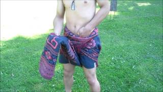 Boluthoan  How to tie a SarongMalong for men Part 1 [upl. by Inacana]