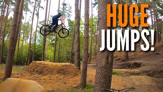 Riding HUGE Jumps  STEEP Trails At Woburn Bike Park [upl. by Asseniv]