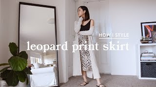 How I Style Leopard Print Skirt [upl. by Yetnom]