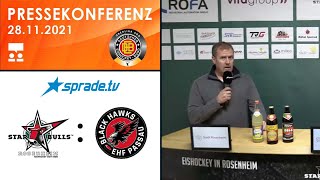 14 Spieltag Starbulls Rosenheim  Passau Black Hawks Pressekonferenz [upl. by Ashil]