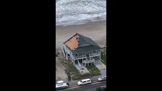 Aerial Video Beach Hit By Debby Tornado [upl. by Shepp699]