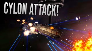 CYLON ATTACK  Battlestar Galactica Fleet Commander [upl. by Conroy]