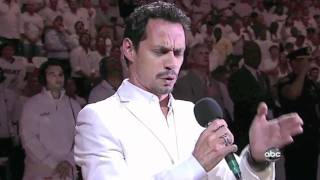 Marc Anthony Sings US National Anthem Star Spangled Banner [upl. by Amalbena]