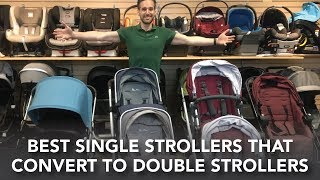 Single Strollers that Convert to Double Strollers  Vista Donkey City Select Lux Wave [upl. by Huebner]