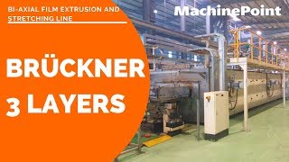 BRÜCKNER 3 layers Biaxial film extrusion and stretching line  BRÜCKNER Machines [upl. by Amikan]