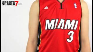 Red Miami Heat Swingman Dwyane Wade No3 Road Jersey [upl. by Nydnarb]