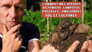 Apports de fumiers composts paillages ► Résultat 6 mois  tard [upl. by Swinton]