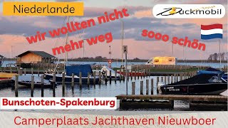 Wohnmobilstellplatz Jachthaven Nieuwboer in BunschotenSpakenburg am Eemmeer [upl. by Wendel]