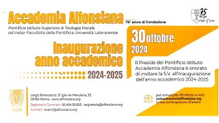 Apertura dellAnno Accademico 202425  Accademia Alfonsiana [upl. by Htaeh852]