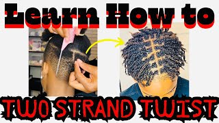 Detailed✨ Beginner FriendlyHow to Two strand twist Men Hair [upl. by Haelem115]