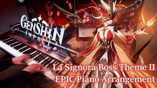 Genshin Impact  La Signora Theme Phase 2 Piano with ost [upl. by Lairbag]