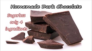 Homemade Dark Chocolate Recipe  How to Make Homemade Dark Chocolate Video [upl. by Ankeny189]