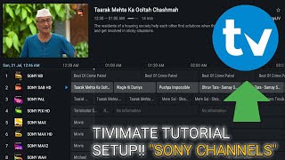 Tivimate TUTORIAL setup quot Sony Channels are not working on Jiotv 🔥Kodi 🔥tivimate🔥techmsyt [upl. by Annawik]