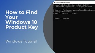 How to Find Your Windows 10 Product Key [upl. by Staal]