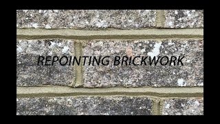 Repointing brickwork How to repoint with a Birds beak finish [upl. by Haneehs315]