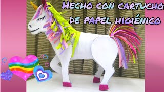 Como hacer un unicornio con rollos de papel higiénico [upl. by Enovi]