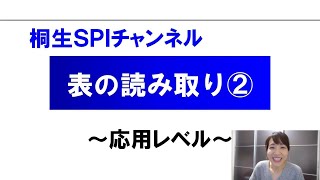 【桐生SPI対策チャンネル】表の読み取り02（応用） [upl. by Godbeare]