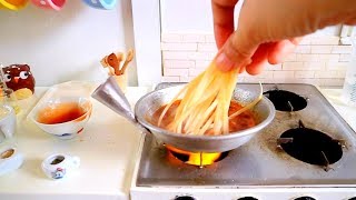 MINIATURE COOKING SOUND OnePan Cheesy Pasta REAL KITCHEN TOY SET SINK amp STOVE [upl. by Eedak700]