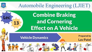 L 13 Combine Braking and Cornering Effect on A Vehicle  Vehicle Dynamics  Automobile [upl. by Ailama]