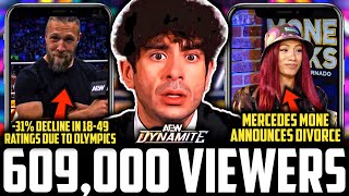 AEW Dynamite 609000 Viewers  Mercedes Mone Announces DIVORCE  Matt Cardona TNA Wrestling Return [upl. by Tekla]