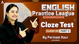 English Practice League  Cloze Test English Tricks  Bank Exam English by Parneet Kaur 35 [upl. by Faires]