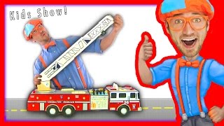 Blippi Toys Fire Trucks for Children  FIRE TRUCK SONG [upl. by Acinaj]