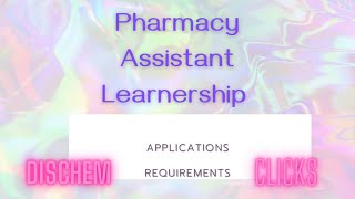 Pharmacy Assistant Learnership Application  Unemployed youth learnership  Earn while learning [upl. by Ednalrim]