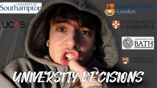 UCAS UNIVERSITY DECISIONS 2021 LIVE REACTIONS  Cambridge ICL Bath Birmingham amp Southampton [upl. by Oibirot]