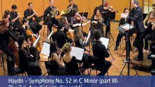 Haydn Symphony No 52 in C Minor 3rd mvt Barak Tal conducts The TelAviv Soloists Ensemble [upl. by Eelanej]