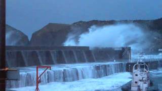 Stonehaven in a storm Scotland [upl. by Brear544]