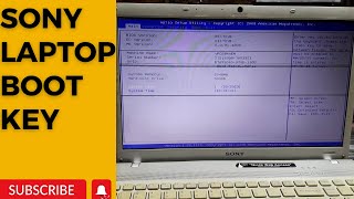 sony laptop boot key  sony vaio bios key  how to boot sony vaio laptop from usb [upl. by Sybyl]