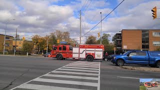 FED Q amp HORN 4K Mississauga Fire NEW Squad 110 Responding [upl. by Rachaba186]