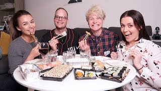 Sushi mukbang ❤ met Kelvin Nina en foef  Beautygloss [upl. by Lamdin549]