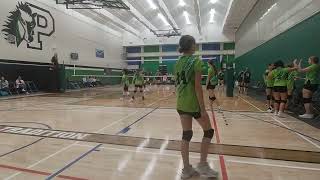 Ponoka Broncs vs St Augustine queen Jr A volleyball 5th set [upl. by Adnirol]