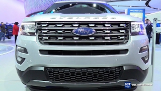 2017 Ford Explorer XLT 4WD  Exterior and Interior Walkaround  2017 Detroit Auto Show [upl. by Nnaeoj38]