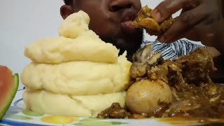 ASMR MUKBANG FUFU WITH BANGA SOUP [upl. by Sander850]