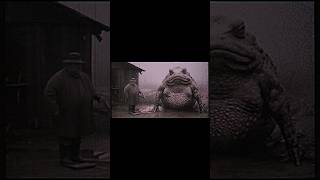 Curious man walks up to giant toad toad croaks man is then scared nightmare scary toast ai [upl. by Allenrad816]