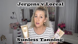 Jergens Daily Glow v Loreal Sublime Sunless Tanning Lotions [upl. by Etty]