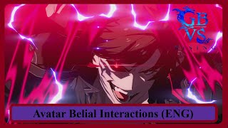 Granblue Fantasy Versus Rising Avatar Belial Interactions English [upl. by Keel]