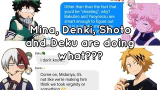 Mina Denki Shoto and Deku are doing what MHA Text chat lyric prank Slumber Party by Ashnikko [upl. by Kurman]