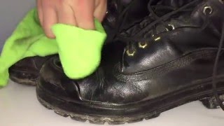 How To Apply Dubbin to Work boots [upl. by Brosine]