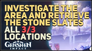 Investigate the area and retrieve the stone slates Genshin Impact [upl. by Luthanen348]